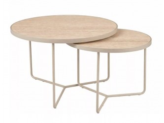 Italia asztalka összeállítás travertin/ kasmír