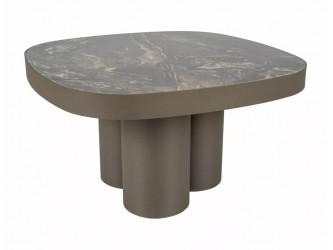 Stella B Ceramic 75*75 asztalka Vulkán fekete/ réz