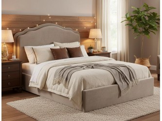 Florencja Velvet 160*200 franciaágy sötét bézs Bluvel Tap. 40