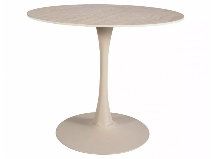 Amadeo Ceramic Fi90 étkező asztal travertin/ kasmír