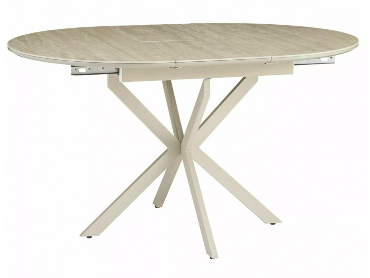 Gaston Ceramic 100(135)*100 bővíthető étkező asztal travertin/ kasmír