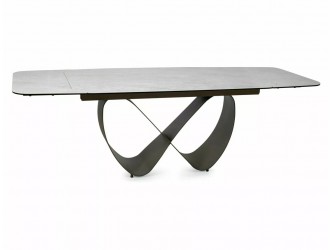 Infinity Ceramic 160(240)*95 bővíthető étkező asztal Taj Mahal bézs/ réz