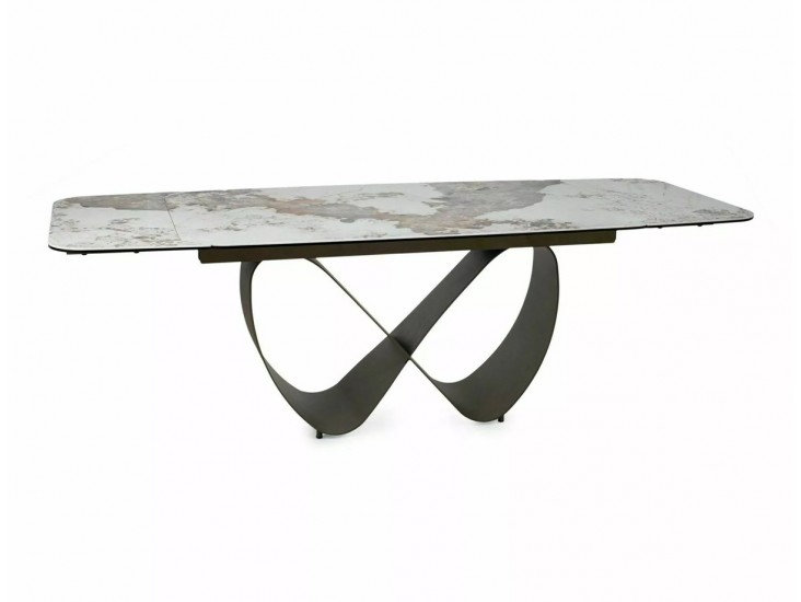 Infinity Ceramic 160(240)*95 bővíthető étkező asztal pandoro fehér/ réz