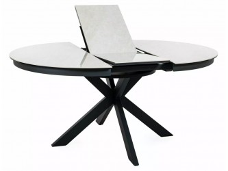 Porto Ceramic 120(160)*120 bővíthető étkező asztal Taj Mahal bézs/ fekete