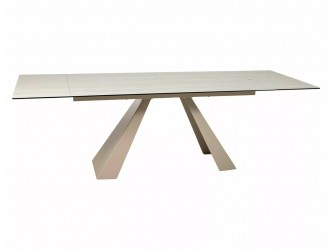 Salvadore Ceramic 160(240)*90 bővíthető étkező asztal travertin bézs/ kasmír