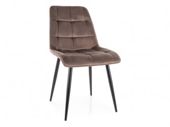 Chic Velvet szék fekete láb/ cappuccino (Bluvel 38)