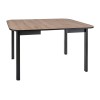 Dante II asztal 90(130)x90 artisan tölgy/ matt fekete