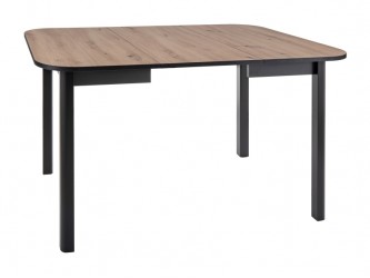 Dante II asztal 90(130)x90 artisan tölgy/ matt fekete