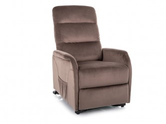 Jupiter M Velvet dönthető masszázsfotel cappuccino (Bluvel 38)