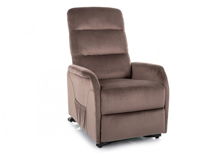 Jupiter M Velvet dönthető masszázsfotel cappuccino (Bluvel 38)