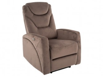 Kronos Velvet dönthető fotel cappuccino (Bluvel 38)