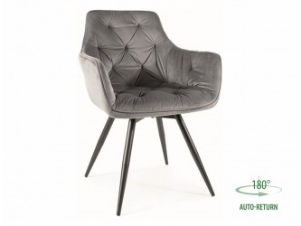 Mango Velvet étkezőszék fekete láb/ szürke Bluvel 14