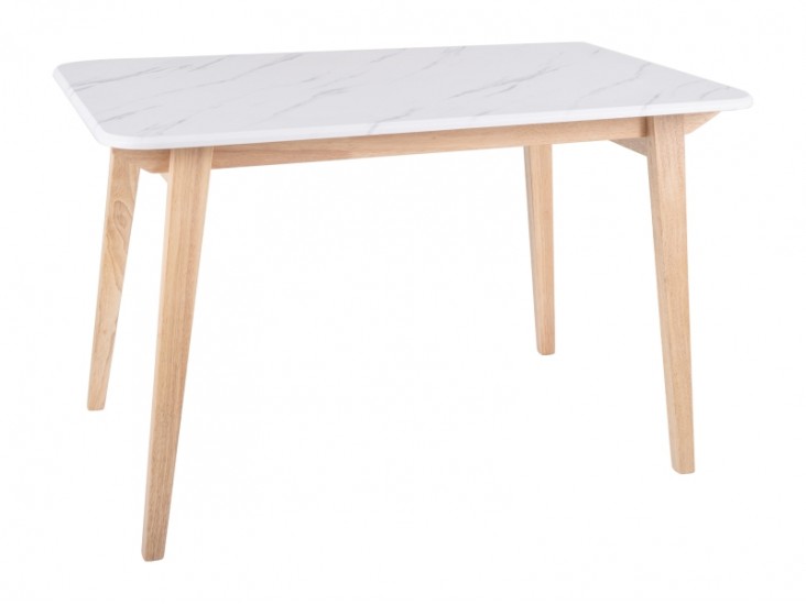Marcus asztal 120x75 márvány hatású fehér/ tölgy Marcus asztal 120x75 márvány hatású fehér/ tölgy