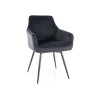 Marlo Velvet szék fekete láb/ fekete (Bluvel 19)
