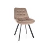 Monti Velvet szék fekete láb/ sötét bézs (Bluvel 40)