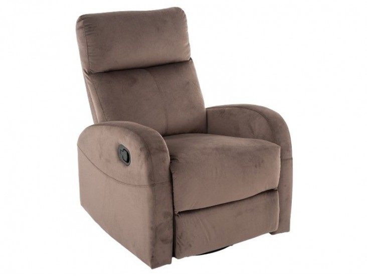 Olimp Velvet dönthető fotel cappuccino (Bluvel 38)
