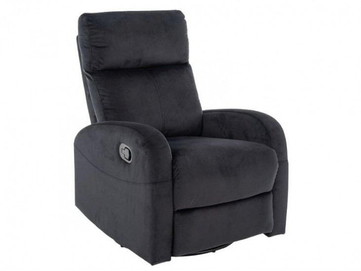 Olimp Velvet dönthető fotel fekete (Bluvel 19)