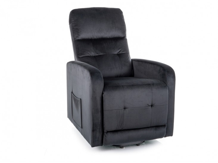 Otus II Velvet dönthető fotel fekete (Bluvel 19)