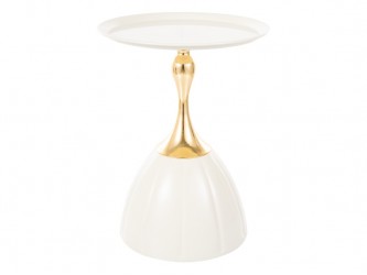 Piana asztalka D38x50 fehér/ arany