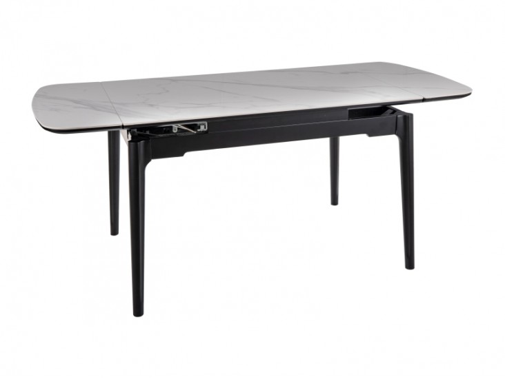 Sento asztal 120(180)x80 fehér/ fekete Sento asztal 120(180)x80 fehér/ fekete