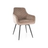 Servio Velvet szék fekete láb/ sötét bézs (Bluvel 40)