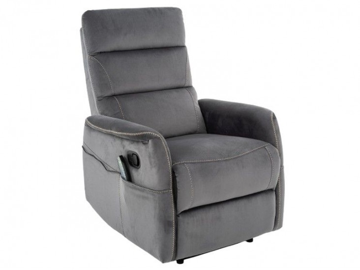 Solon M Velvet dönthető masszázsfotel szürke (Bluvel 14) Solon M Velvet dönthető masszázsfotel szürke (Bluvel 14)