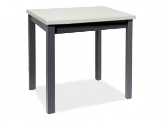 Adam étkező asztal matt fehér/ fekete (90x65)