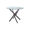 Agis D90*75 étkező asztal üveg/ fekete