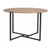 Alto étkező asztal tölgy asztallap/ fekete láb D=120