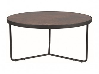 Antila asztalka barna (kő hatású)/ fekete D= 80