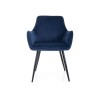 Apple Velvet étkező szék fekete láb/ sötétkék Bluvel 86
