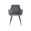 Apple Velvet étkező szék fekete láb/ szürke Bluvel 14