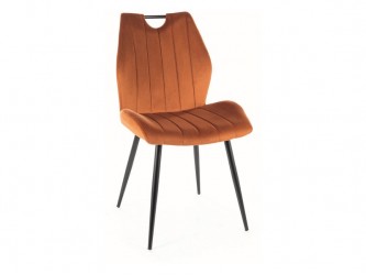 Arco Velvet étkező szék fekete láb/ fahéj 4215