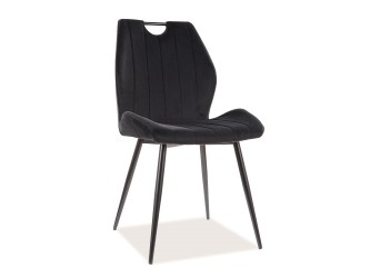 Arco Velvet étkező szék fekete láb/ fekete bluvel 19