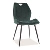 Arco Velvet étkező szék fekete láb/ zöld bluvel 78