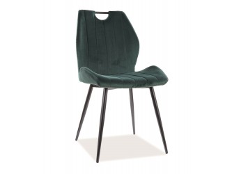 Arco Velvet étkező szék fekete láb/ zöld bluvel 78