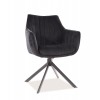 Azalia Velvet étkező szék fekete láb/fekete bluvel 19