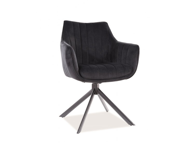 Azalia Velvet étkező szék fekete láb/fekete bluvel 19 Azalia Velvet étkező szék fekete láb/fekete bluvel 19