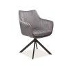 Azalia Velvet étkező szék fekete láb/szürke bluvel 14