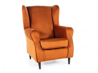 Baron Velvet fotel wenge láb/ fahéj (Bluvel 4215)