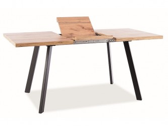 Brick étkező asztal fekete láb/ artisan tölgy asztallap (120(160)X80)