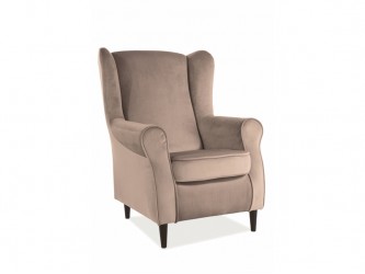 Baron Velvet fotel wenge láb/ bézs (Bluvel 28)