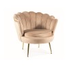 Camellia 1 Velvet fotel arany láb/ bézs Bluvel 28