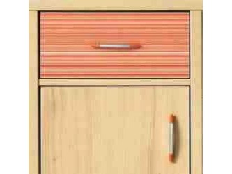 CODI 5 Kisszekrény cornvall cser/cornvall cser-rainbow red