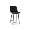 Chic H-2 Velvet félmagas bárszék fekete láb/ fekete bluvel 19