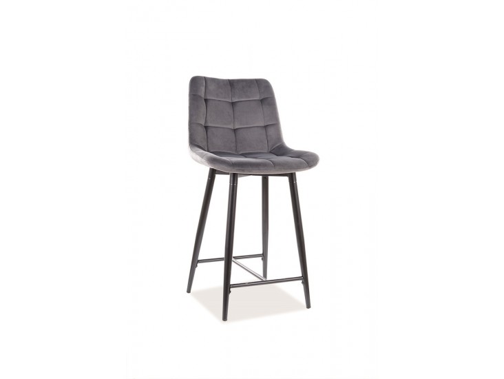 Chic H-2 Velvet félmagas bárszék fekete láb/ szürke bluvel 14 Chic H-2 Velvet félmagas bárszék fekete láb/ szürke bluvel 14