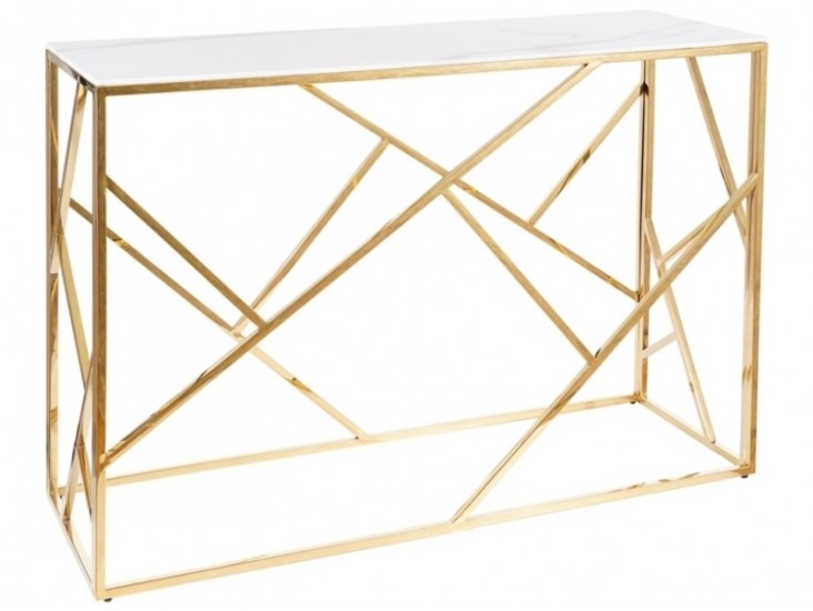 Escada II C fésülködő asztal 120x40 márvány hatású fehér/ arany Escada II C fésülködő asztal 120x40 márvány hatású fehér/ arany