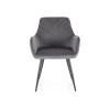 Fig Velvet étkező szék fekete láb/ szürke Bluvel 14