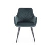 Fig Velvet étkező szék fekete láb/ zöld Bluvel 78