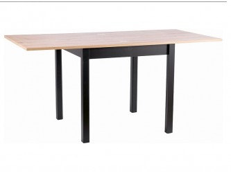 Flip bővíthető étkező asztal artisan tölgy/fekete 80(160)x80 cm.